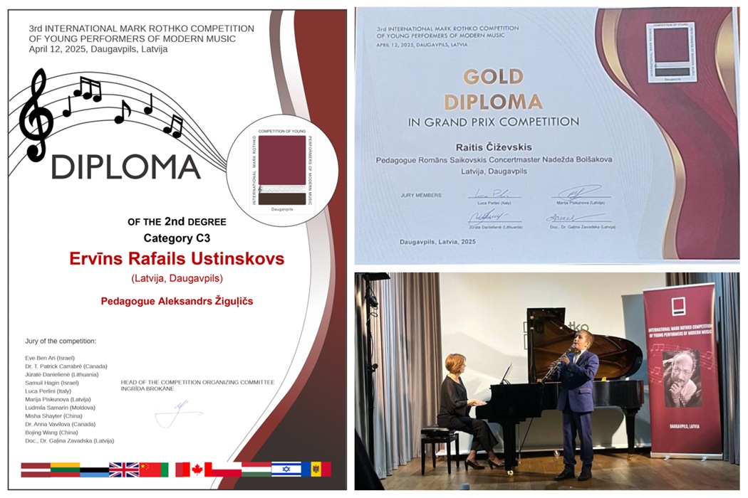 konkursa laureāts un diplomi