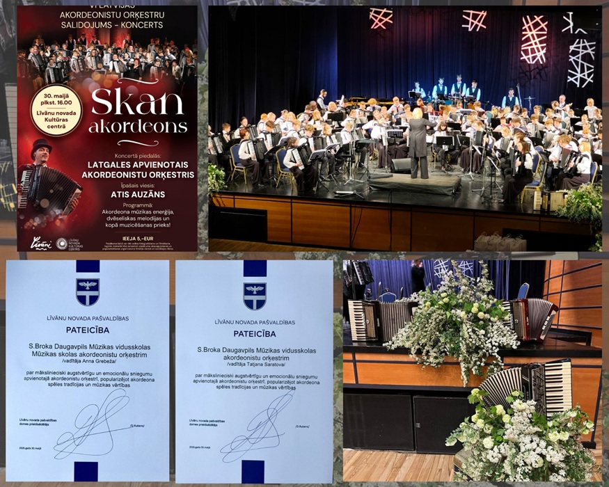 VI Latvijas akordeonistu orķestru salidojums – tradīcija, kas vieno Latgales akordeonistus!