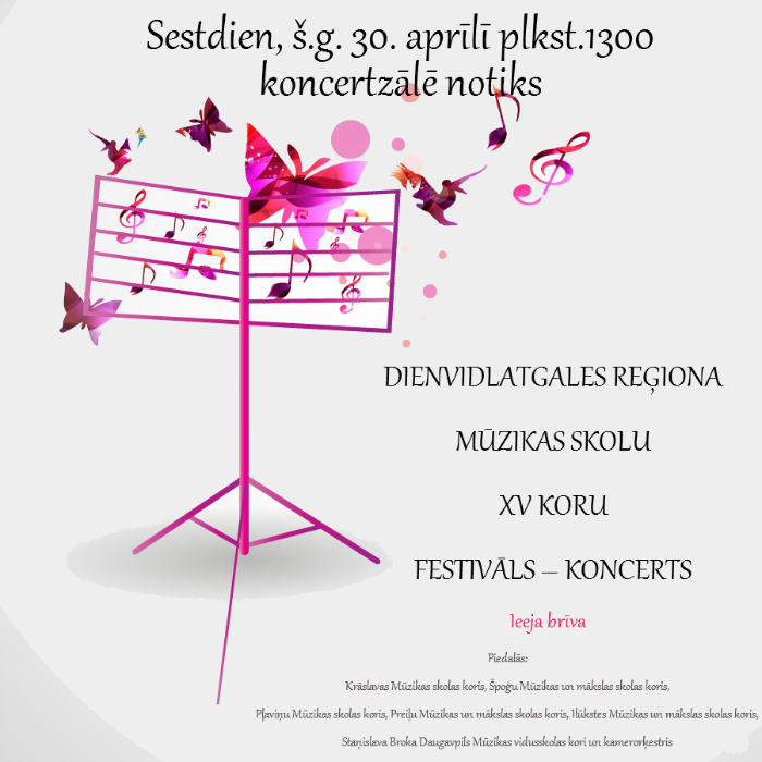 festivāla – koncerta afiša