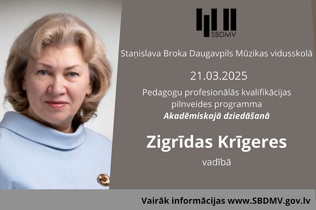 Afiša kursiem Akadēmiskajā dziedāšanā